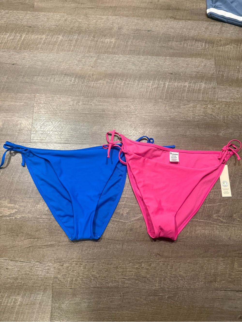 No Boundaries Bright Blue and Hot Pink Tie-Side Bikini Bottoms. Size XL